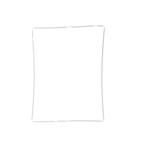 Touch Screen Frame without Adhesive for iPad 2 White Premium