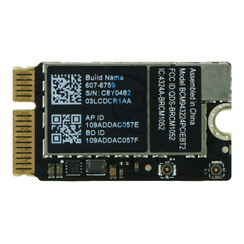 BCM943224 Wireless/Bluetooth Network Card for Macbook Air 11.6" A1370/Macbook Air 13.3" A1466/Macbook Air 11.6" A1465/Macbook Air 13.3" A1369 2010-2011 Premium