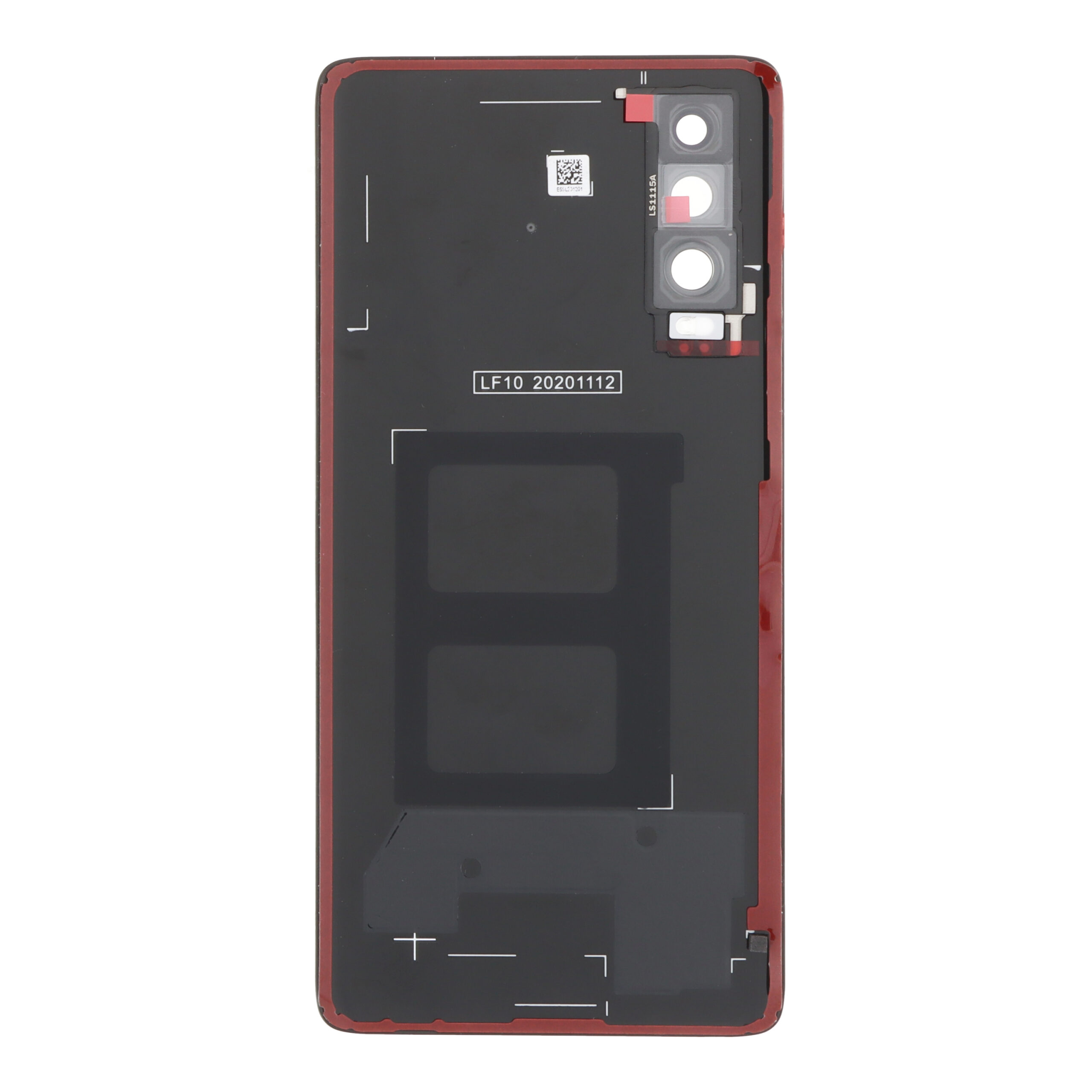 Battery Door + Battery Door Adhesive + Back Camera Lens and Bezel for Huawei P30 Black Premium