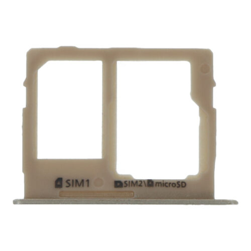 SIM Card Tray for Samsung Galaxy C8 Dual Card Version Gold Premium