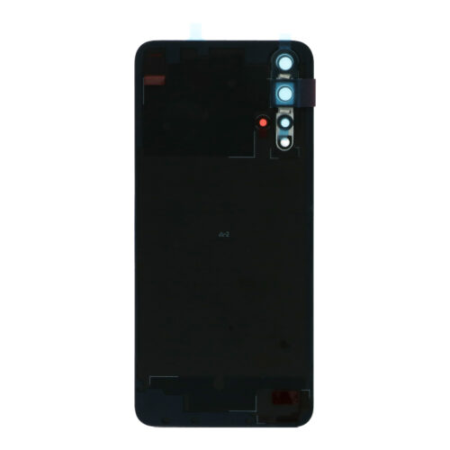 Battery Door + Battery Door Adhesive + Back Camera Lens and Bezel for Huawei Nova 5T Black Premium