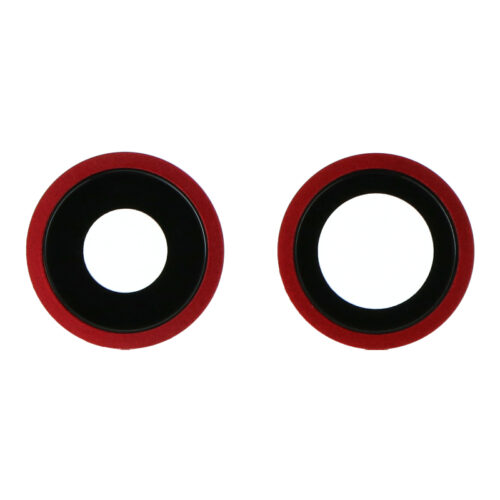 Back Camera Lens and Bezel for iPhone 11 Red Premium 2pcs in one set