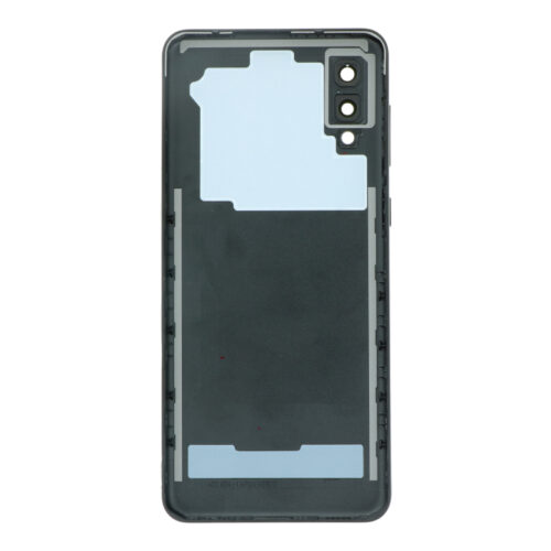 Battery Door + Back Camera Lens and Bezel for Samsung Galaxy A02 Black Premium