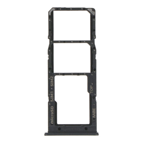 SIM Card Tray for Samsung Galaxy M12 Dual Card Version Black Premium