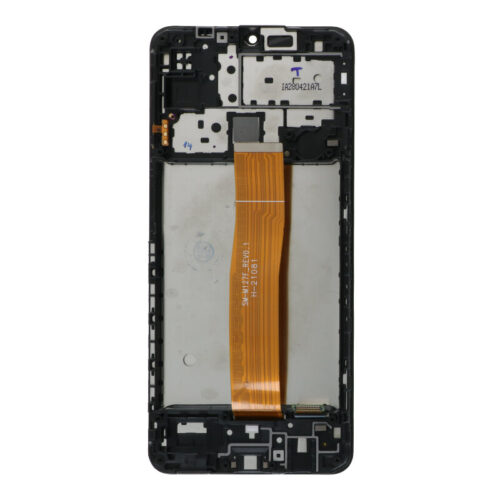 Screen Replacement With Frame for Samsung Galaxy M12 Black Premium(Third Party Glued)