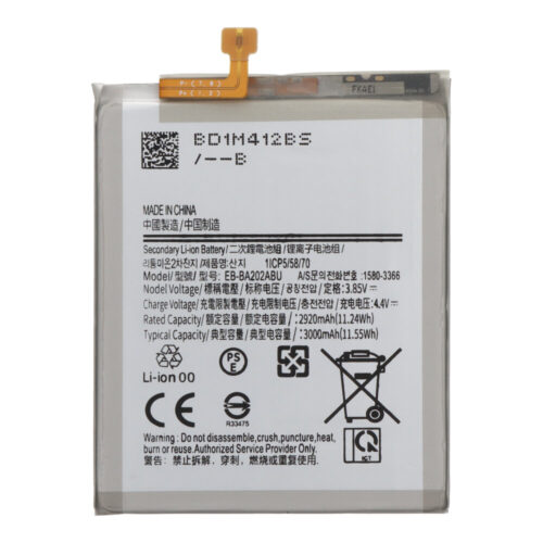 EB-BA202ABU 3000mAh Battery + Battery Adhesive for Samsung Galaxy A10e/A20e OEM without Logo