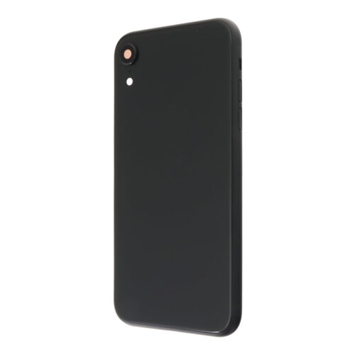 Middle Frame + Battery Door + Back Camera Lens and Bezel + Side Buttons + SIM Card Tray with Speaker Anti-Dust Mesh+Mic Anti-Dust Mesh+Side Rails+Eject Pin for iPhone XR European Version Black HQ