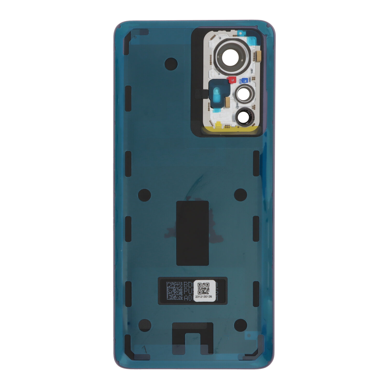 Battery Door + Battery Door Adhesive + Back Camera Lens and Bezel for Xiaomi 12 Pro Purple with CE Premium