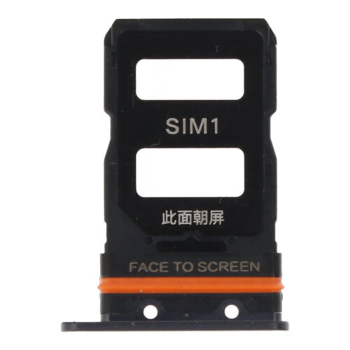 SIM Card Tray for Xiaomi 12/12X Dual Card Version Black Premium