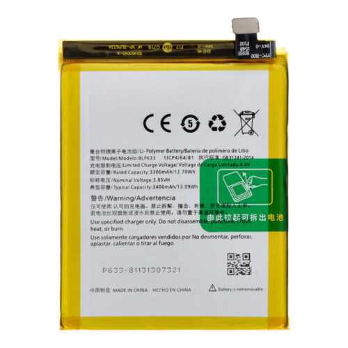 BLP633 3400mAh Battery + Battery Adhesive for OnePlus 3T OEM without Logo