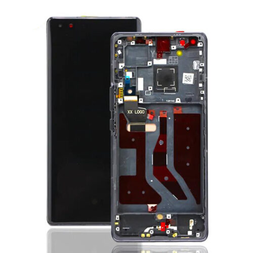 Screen Replacement With Frame for Honor View 40 Black Premium