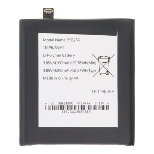 596266 4200mAh Battery + Battery Adhesive for Cat S42 OEM without Logo