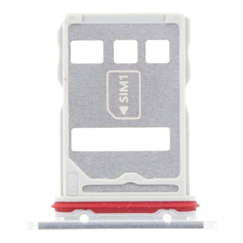 SIM Card Tray for Huawei Mate 50 Dual Card Version Silver Premium