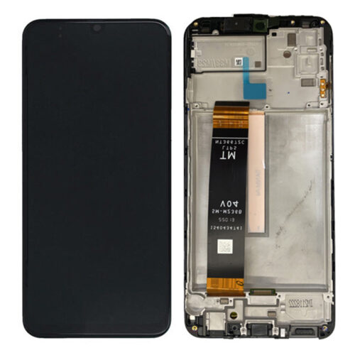 Screen Replacement With Frame for Samsung Galaxy M13 5G Black Premium(Third Party Glued)