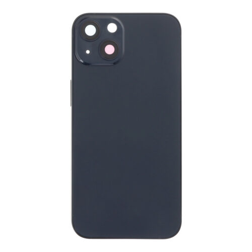 Middle Frame + Battery Door + Back Camera Lens and Bezel + Side Buttons + SIM Card Tray with Magnetism Ring+Speaker Anti-Dust Mesh+Mic Anti-Dust Mesh+Side Rails+Eject Pin for iPhone 13 6.1" USA Version Black OEM