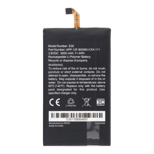 APP-12F-B5595I-CXX-111 3000mAh Battery + Battery Adhesive for Cat S30 OEM without Logo