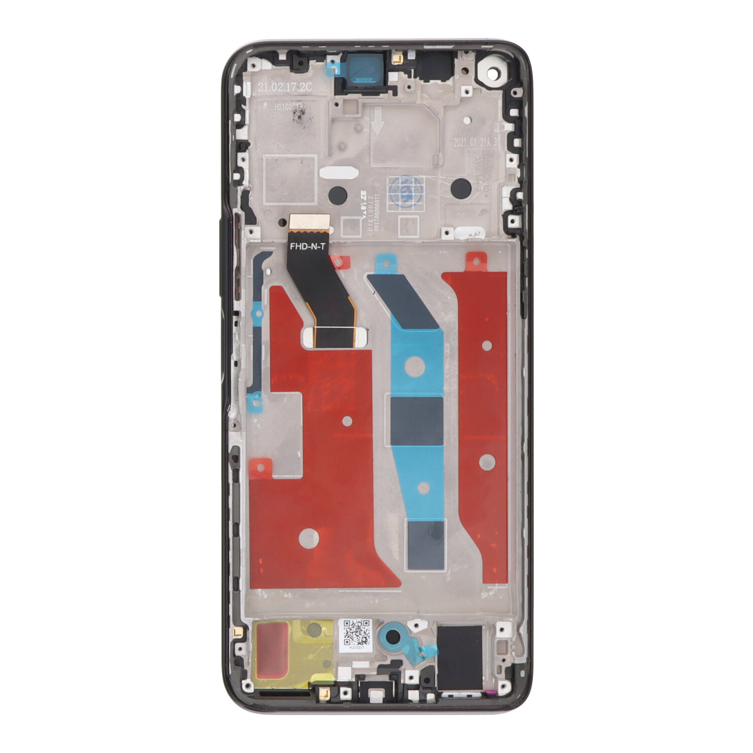 Screen Replacement With Frame for Huawei Nova 8i Black OEM