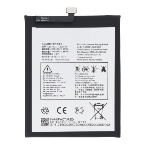 TLP038D1/TLP038D7 4000mAh Battery + Battery Adhesive for TCL 10 SE/10L/20Y/205 4G OEM without Logo