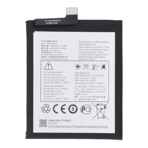 TLP043E7 4500mAh Battery + Battery Adhesive for TCL 10 5G/10 5G UW T790S/20 5G/20 R 5G/20B... OEM without Logo
