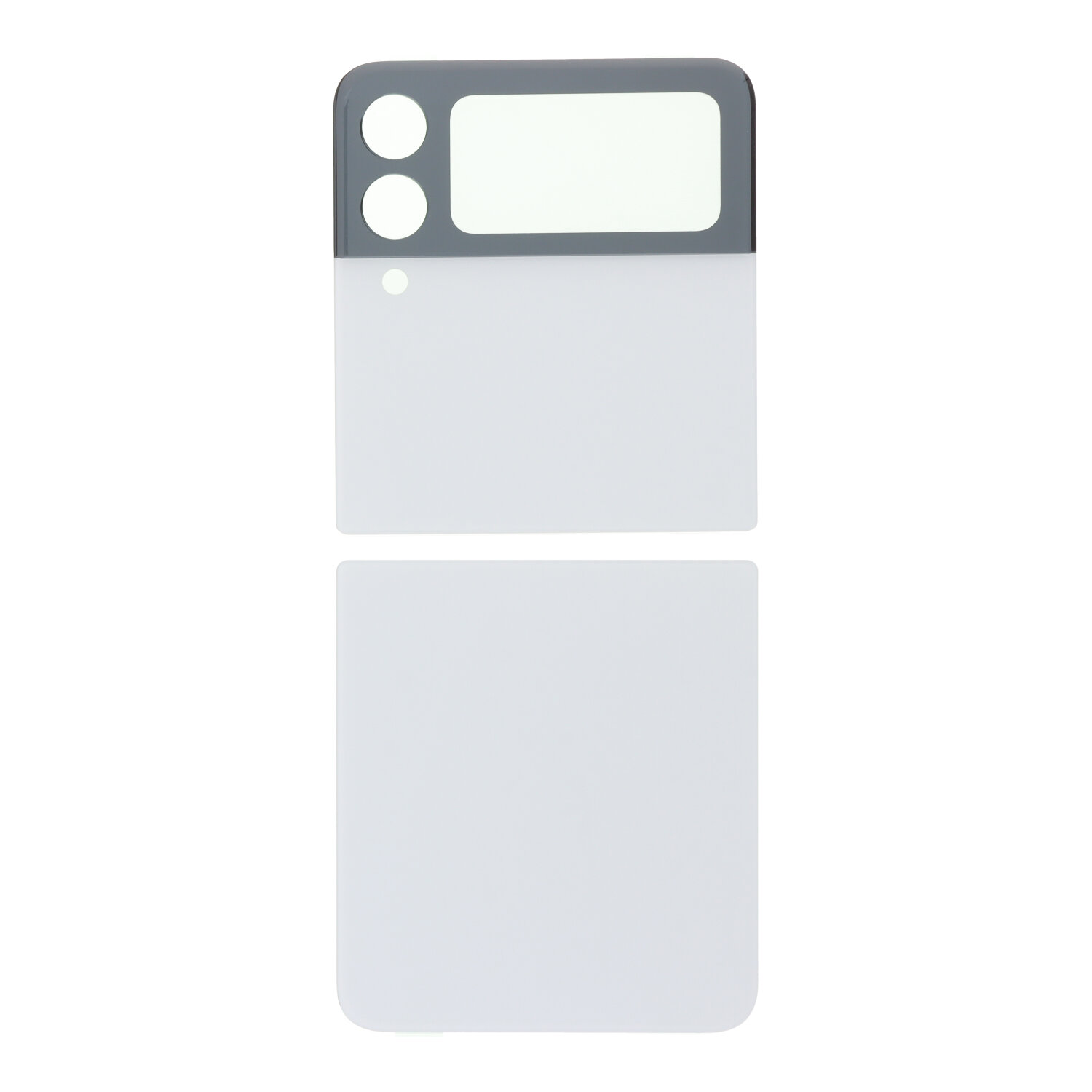 Top and Bottom Battery Door with Adhesive for Samsung Galaxy Z Flip3 5G F711 White HQ 2pcs in one set