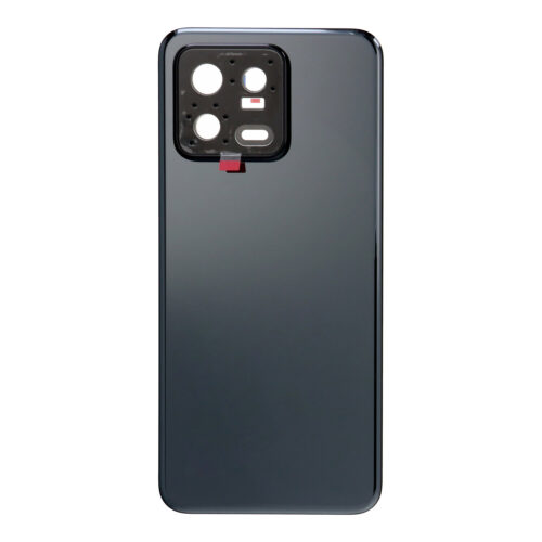 Battery Door + Battery Door Adhesive + Back Camera Lens and Bezel for Xiaomi 13 Black Premium
