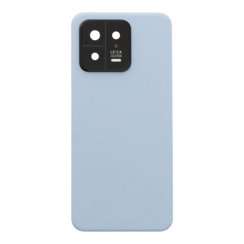 Battery Door + Battery Door Adhesive + Back Camera Lens and Bezel for Xiaomi 13 Blue Premium
