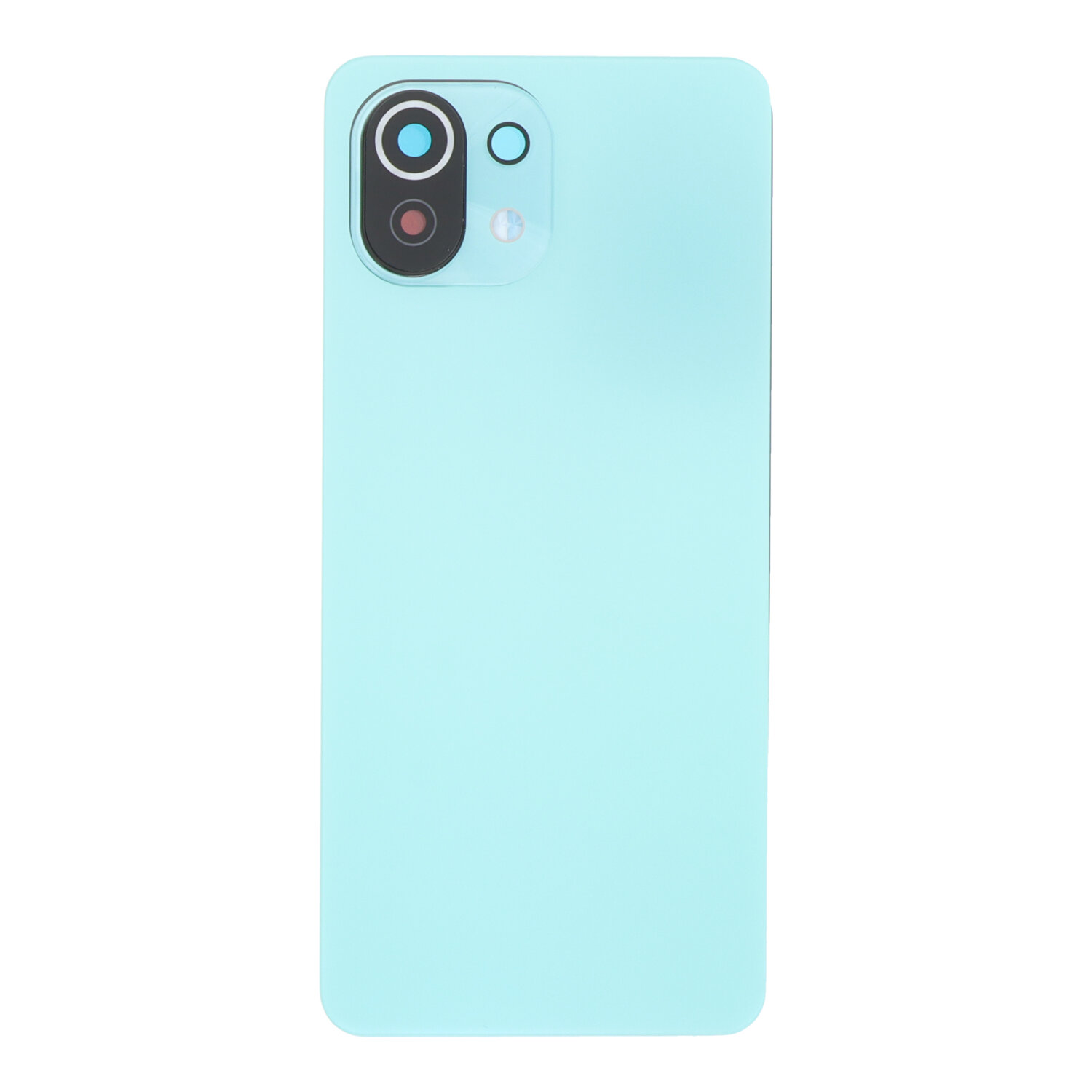 Battery Door + Battery Door Adhesive + Back Camera Lens and Bezel for Xiaomi Mi 11 Lite 5G/11 Lite 5G NE Green without Logo HQ