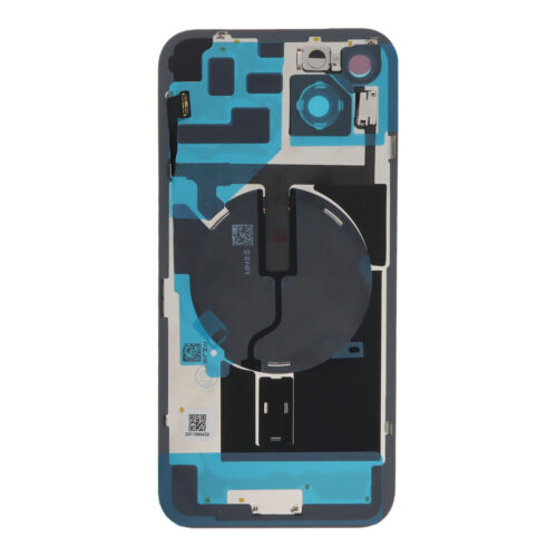 Battery Door + Back Camera Lens and Bezel with Magnetism Ring+Metal Plate+Wireless Charger Chip+Flash Light for iPhone 14 Plus Yellow OEM