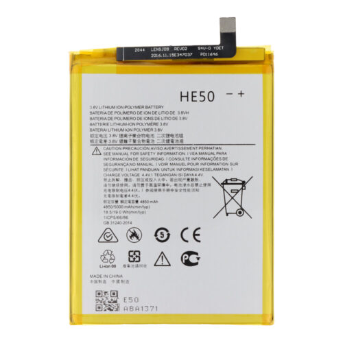 HE50 5000mAh Battery + Battery Adhesive for Motorola Moto E4 Plus OEM without Logo