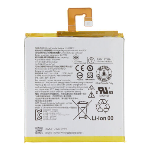 L20D1P32 3850mAh Battery for Lenovo Tab K10 TB-X6C6 OEM without Logo