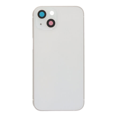 Middle Frame + Battery Door + Back Camera Lens and Bezel + Side Buttons + SIM Card Tray with Magnetism Ring+Speaker Anti-Dust Mesh+Mic Anti-Dust Mesh+Side Rails+Eject Pin for iPhone 13 6.1" European Version White HQ