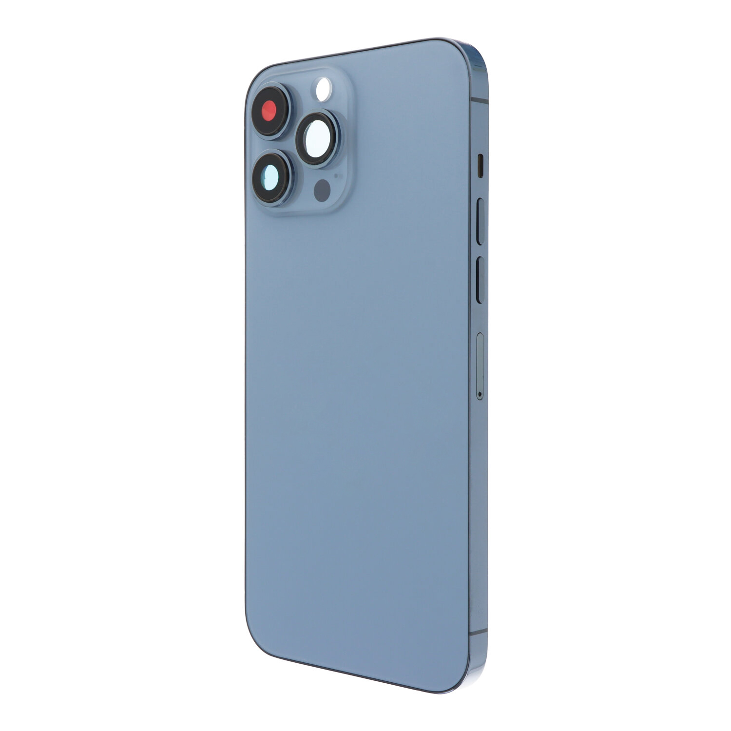 Middle Frame + Battery Door + Back Camera Lens and Bezel + Side Buttons + SIM Card Tray with Magnetism Ring+Speaker Anti-Dust Mesh+Mic Anti-Dust Mesh+Side Rails+Eject Pin for iPhone 13 Pro Max 6.7" A2643 European Version Blue HQ