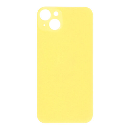 Battery Door with Adhesive for iPhone 14 Plus Large Hole Yellow OEM