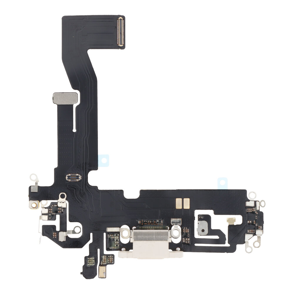 Charging Port Flex Cable for iPhone 12/12 Pro White without Logo HQ