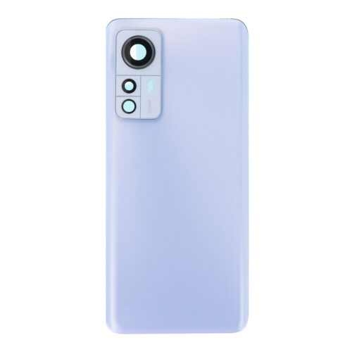 Battery Door + Battery Door Adhesive + Back Camera Lens and Bezel for Xiaomi 12/12X Blue OEM