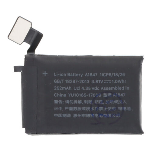 1847/1848 Battery + Battery Adhesive for Apple Watch Series 3 38mm Pulled without Logo