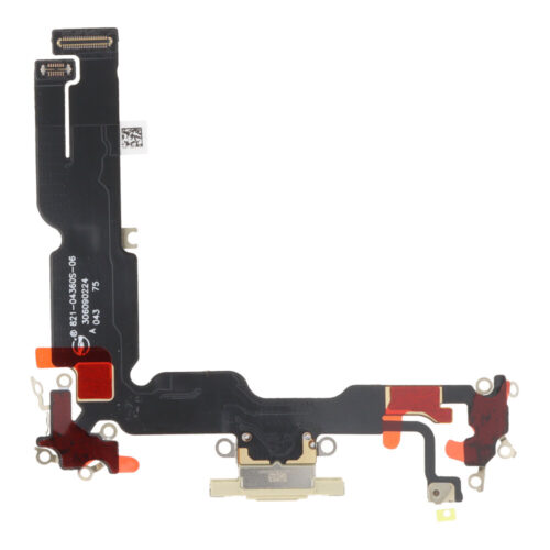 Charging Port Flex Cable for iPhone 15 Plus Yellow OEM