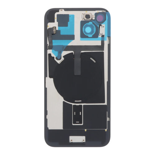 Battery Door + Back Camera Lens and Bezel with Magnetism Ring+Metal Plate+Wireless Charger Chip+Flash Light for iPhone 15 Plus Green OEM