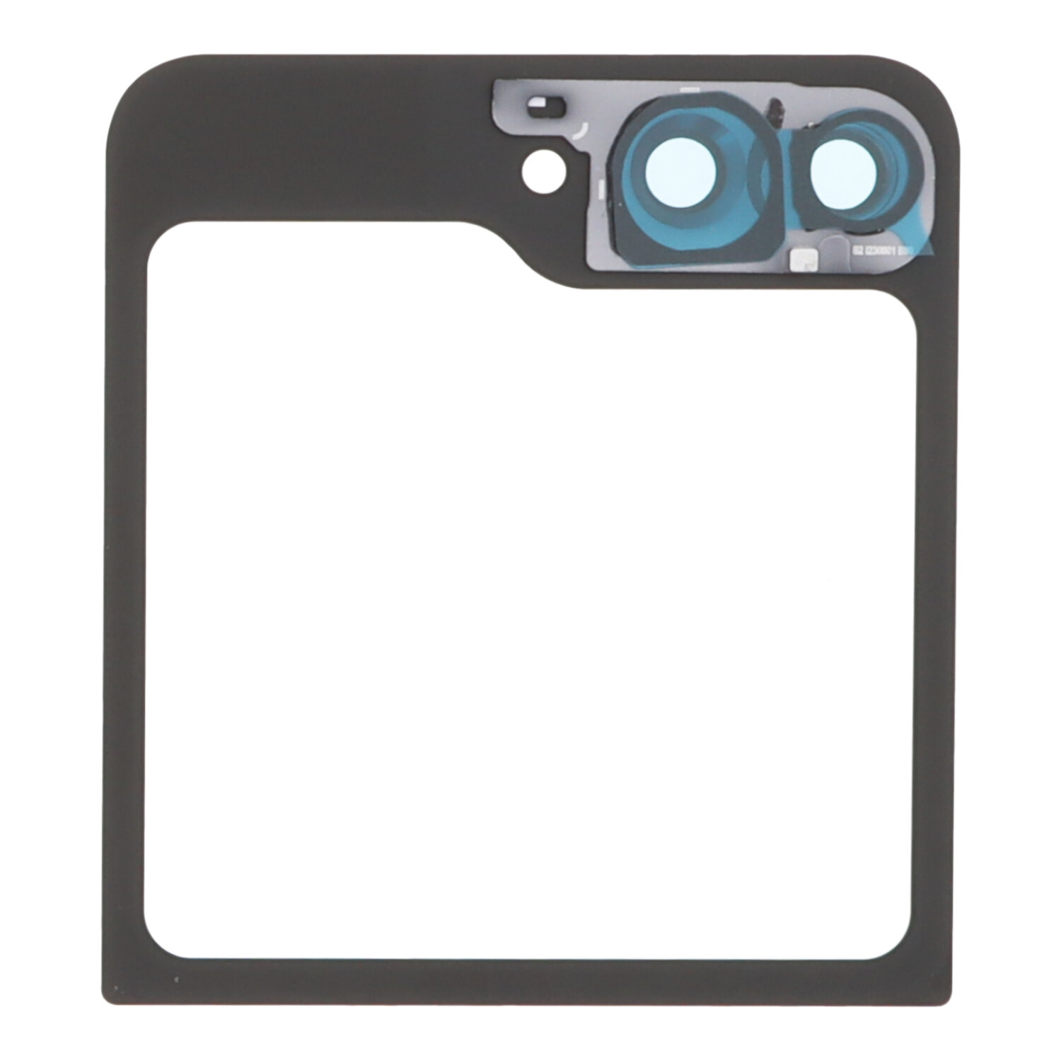 Top Battery Door + Battery Door Adhesive + Back Camera Lens and Bezel for Samsung Galaxy Z Flip5 F731 Black Premium