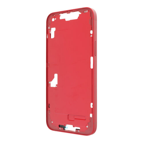 Middle Frame with Power&Volume Button+Side Rails+Card Tray+Speaker Anti-Dust Mesh for iPhone 14 Plus A2886 European Version Red OEM