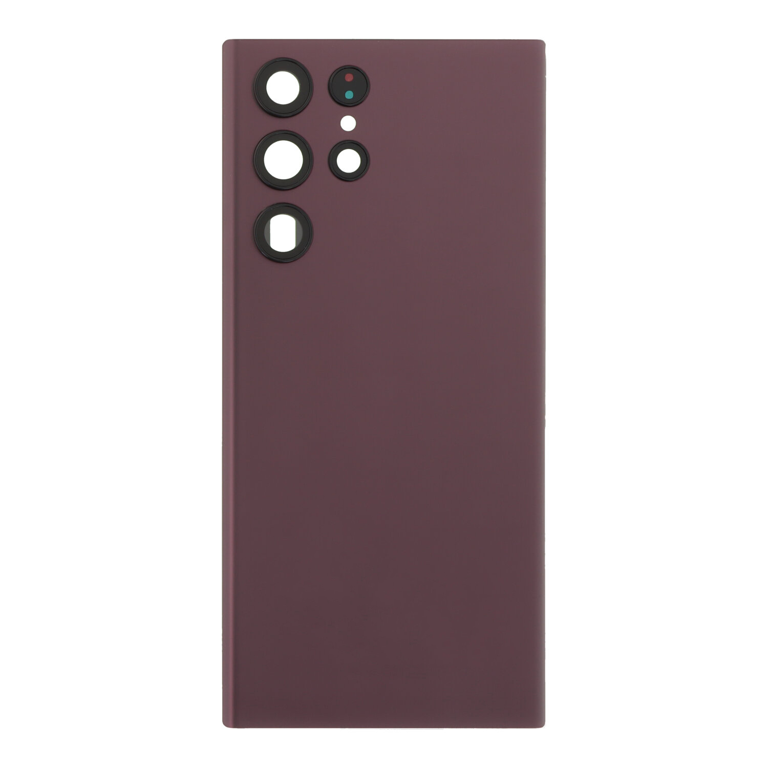 Battery Door + Battery Door Adhesive + Back Camera Lens and Bezel for Samsung Galaxy S22 Ultra 5G Burgundy Premium