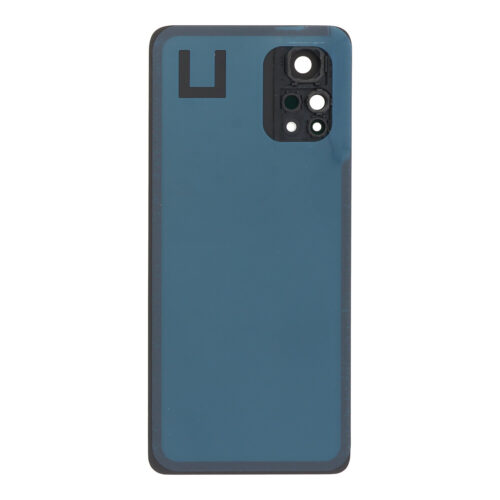 Battery Door + Battery Door Adhesive + Back Camera Lens and Bezel for Xiaomi Redmi Note 11 Pro 5G Black without Logo HQ