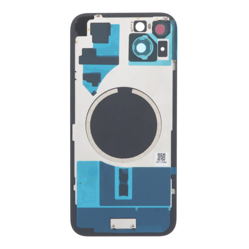 Battery Door + Back Camera Lens and Bezel with Magnetism Ring+Metal Plate for iPhone 15 Plus Blue OEM