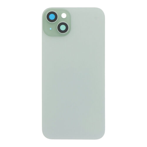 Battery Door + Back Camera Lens and Bezel with Magnetism Ring+Metal Plate for iPhone 15 Plus Green OEM