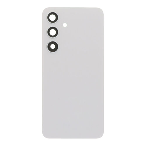 Battery Door + Battery Door Adhesive + Back Camera Lens and Bezel for Samsung Galaxy S24 Marble Gray Premium