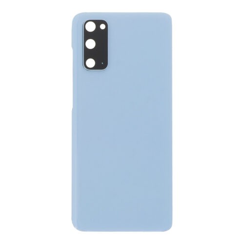 Battery Door + Battery Door Adhesive + Back Camera Lens and Bezel for Samsung Galaxy S20/S20 5G Blue HQ
