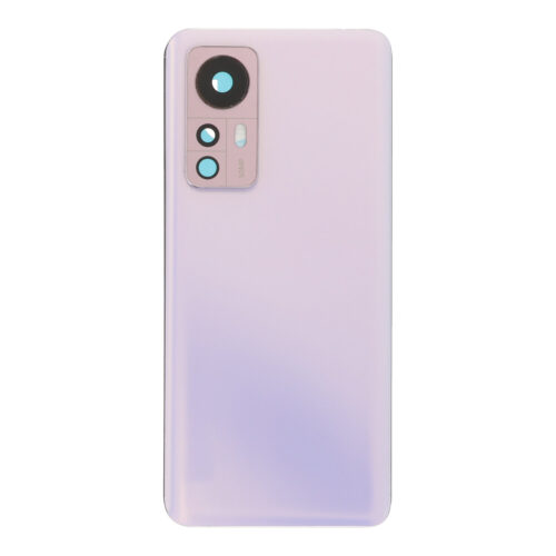 Battery Door + Battery Door Adhesive + Back Camera Lens and Bezel for Xiaomi 12/12X Purple HQ