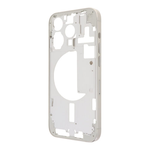 Middle Frame with Side Buttons + SIM Card Tray for iPhone 15 Pro A3102 European Version White Titanium HQ