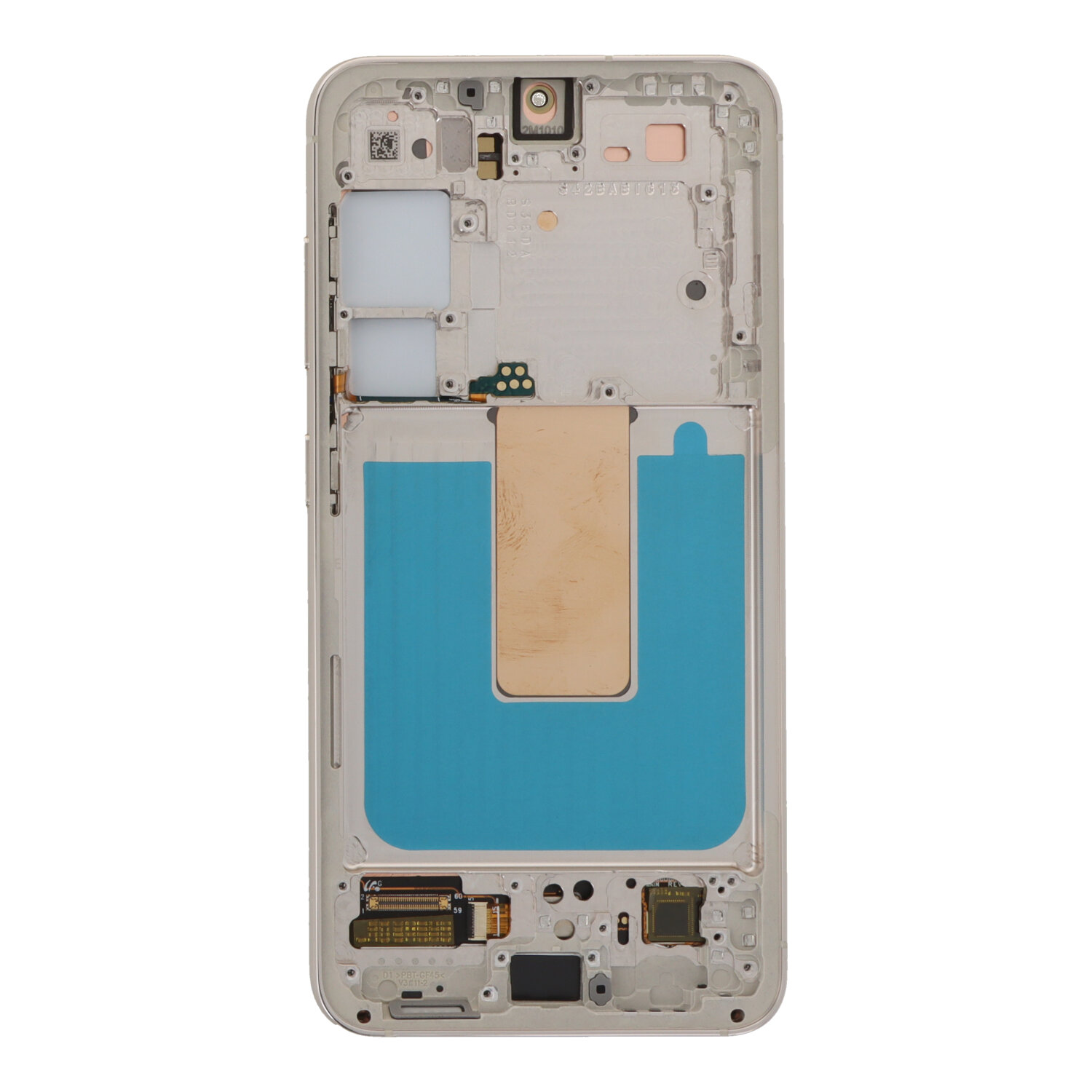 Screen Replacement With Frame for Samsung Galaxy S23 S911B European Version Soft OLED Silver HQ
