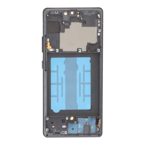 Screen Replacement With Frame for Samsung Galaxy A71 5G Black Premium(Third Party Glued)